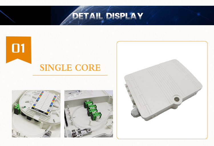 FTTH 4 Core Plastic Fiber Access Terminal Box Outdoor 4 Ports Waterproof Fiber Junction Box