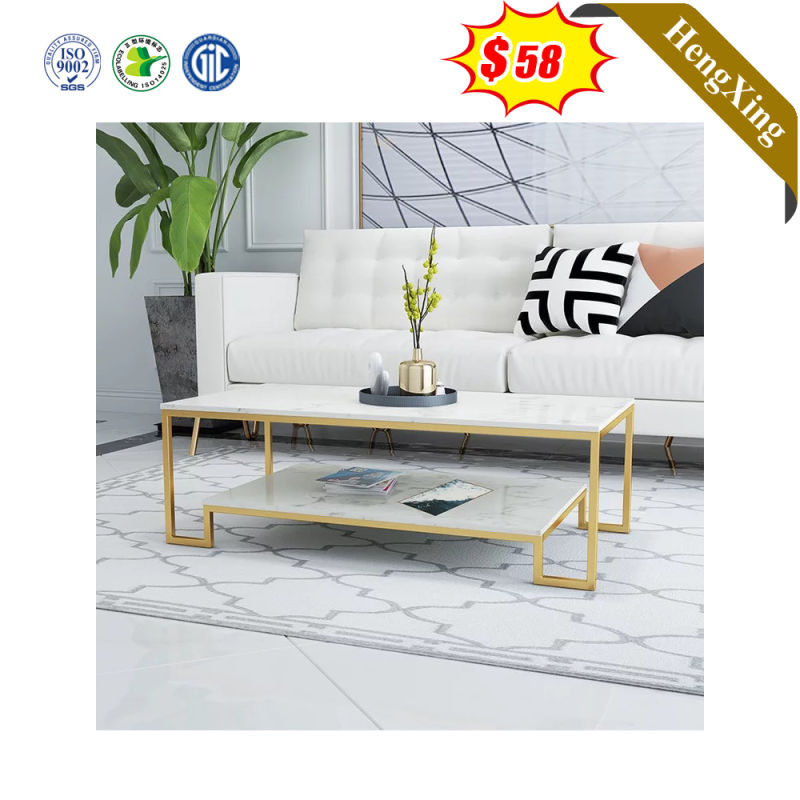Home Marble Coffee Table Double Coffee Table Rectangular Coffee Table