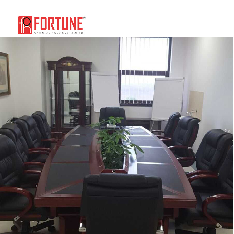 Modern Classic Solid Wood Veneered MDF Executive Meeting Room Table
