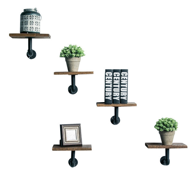 Wall Hanging Shelf American Industrial Style Restaurant Wrought Iron Clapboard Display Flower Stand