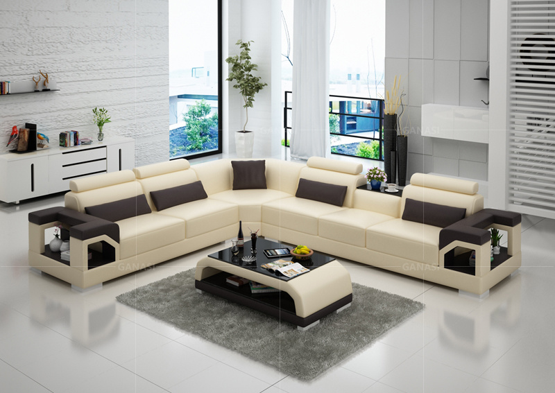 Modern Fashion Sectional Sofa Set Corner Style Leather Sofa