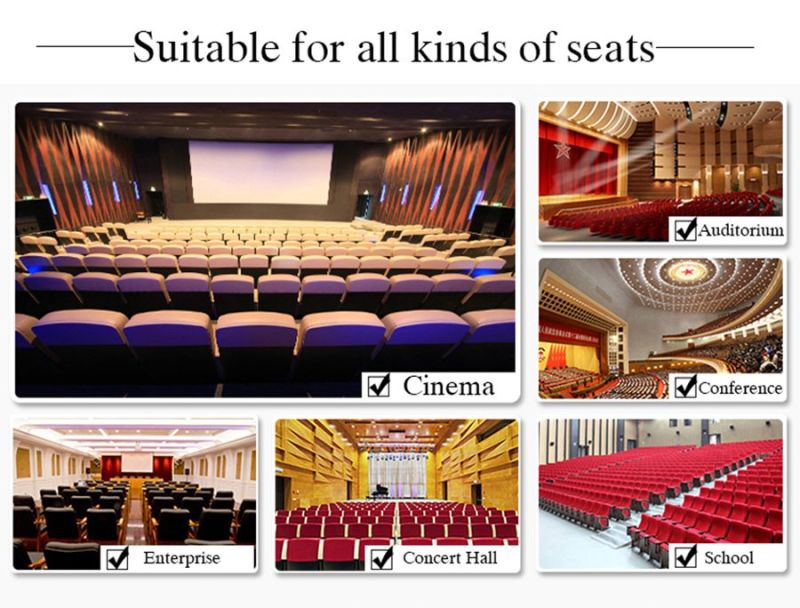 Jy-601 VIP Brand Indoor Upholstery Folding Auditorium Lecture Stackable Wooden Theater Chair Stackable Chairs for The Theater