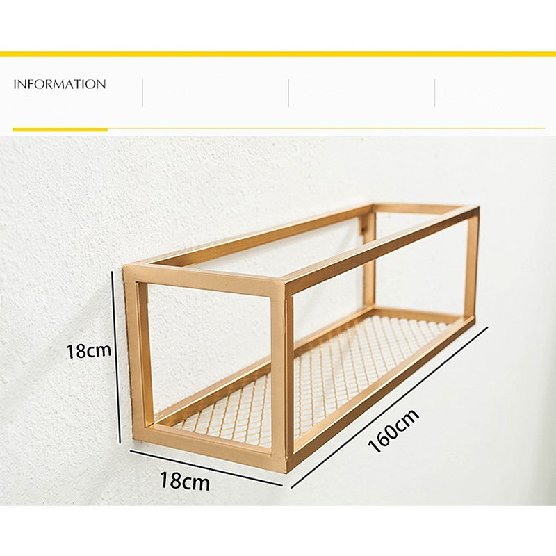 New Product Wall Shelf Creative Golden Iron Art Shelf for Clothing Store 0584