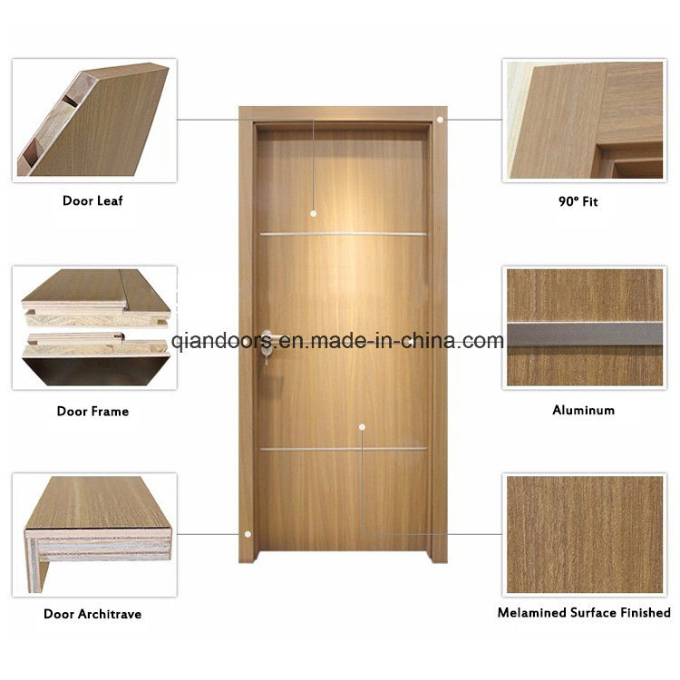 Modern Wood Door Laminated Wooden Door in Foshan Factory