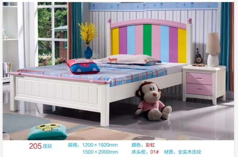 Modern Wooden Bed Furniture Good Design Good Quality Solid Wood Kids Beds