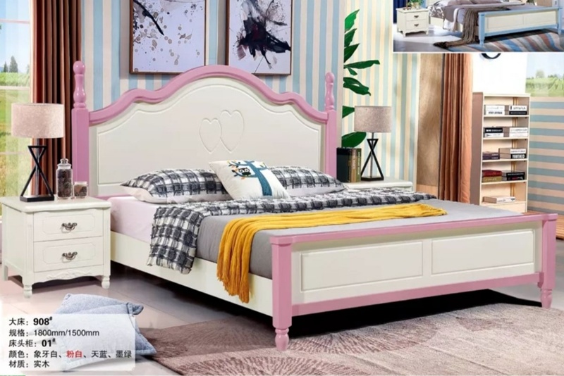 High Quality Solid Wood Living Room Furniture Beds