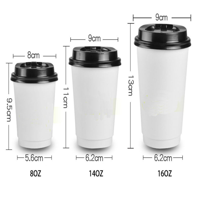 Biodegradable Paper Coffee Travel Disposable Coffee Cups
