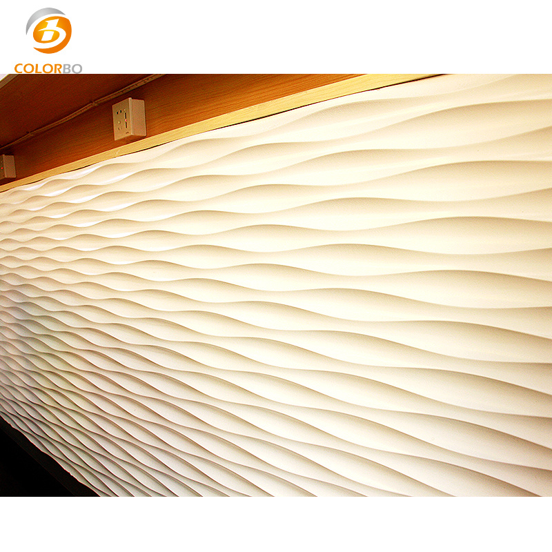 Interior MDF Acoustic Textured 3D PVC Wall Panel for Decoration