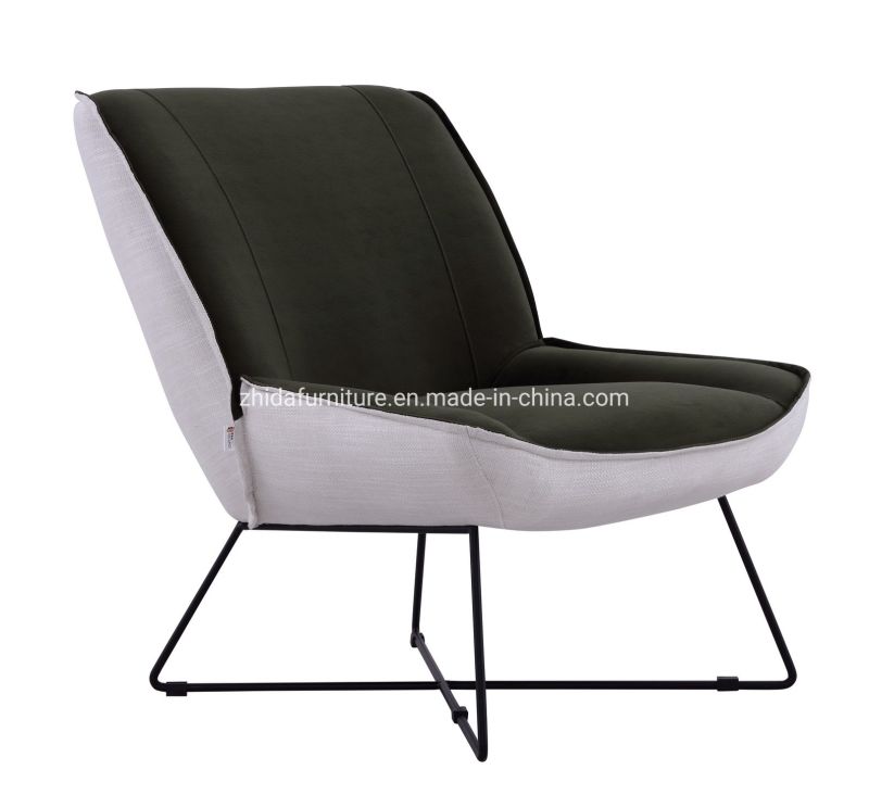 Metal Base Living Room Chair Wooden Chair Fabric Hotel Chair