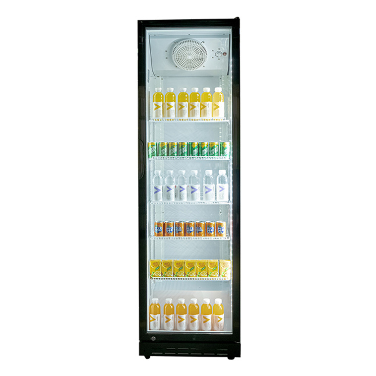 388 Liters Upright Showcase Freezer/Hight Quality Upright Display Freezer Single Door Upright Showcase Cooler with Ventilator Cooling
