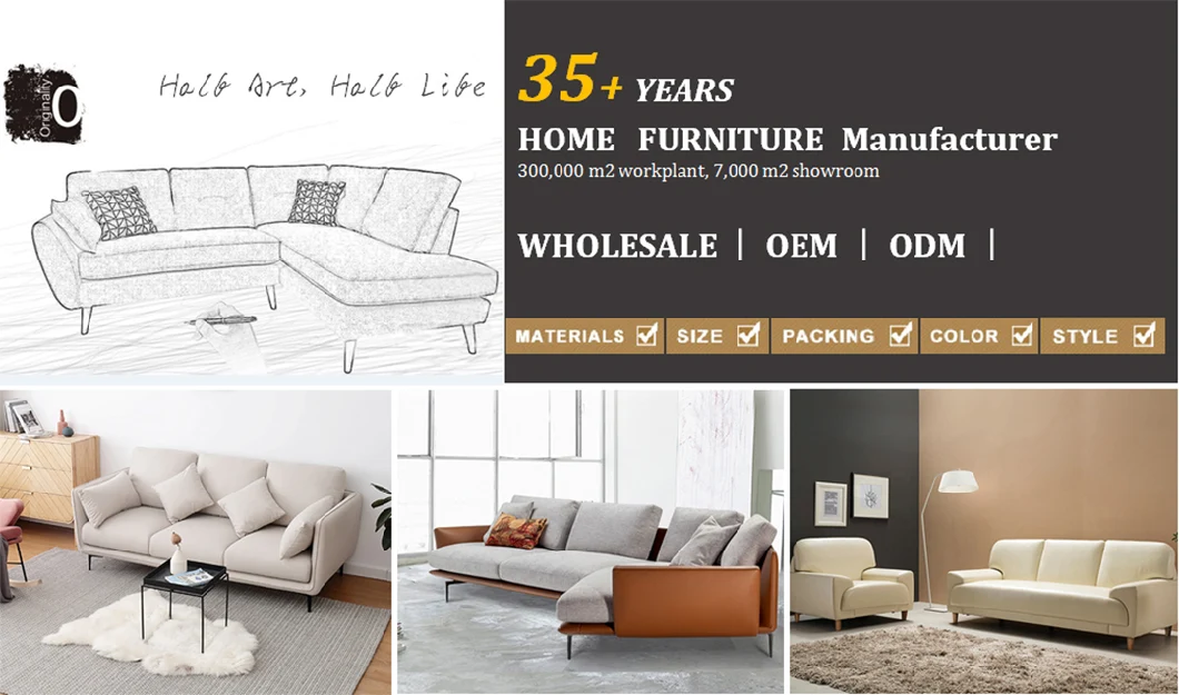 Italian Design Home Furniture Living Room Sofa Set Corner Leather Sectional Sofa