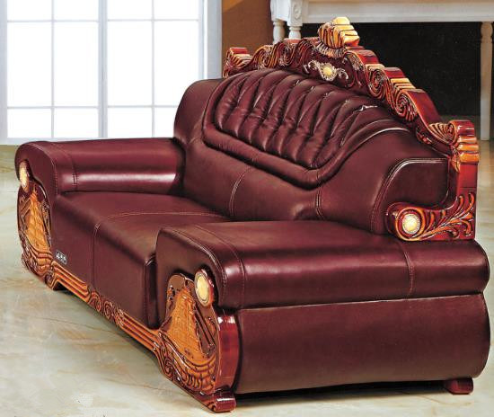 European Style 1+2+4 Genuine Leather Office Sofa Designs for Waiting Room
