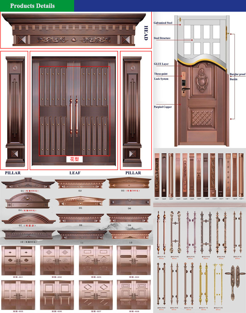 Stainless Steel Entry Door Double Steel Entrance Door Guangzhou