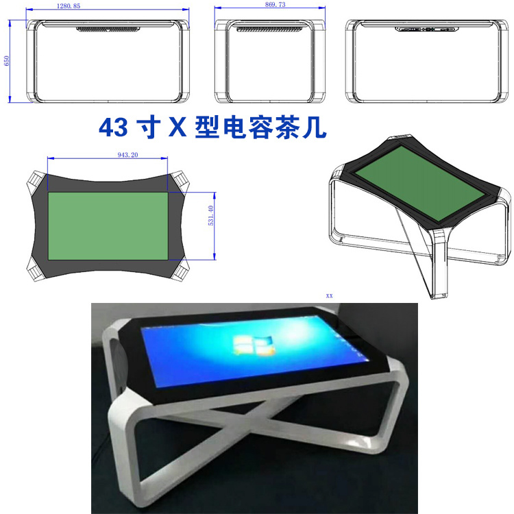 32 Inchinteractive Information Smart Table LCD Advertising Display Kiosk for Coffee Bar Table/Conference/Restaurant/Meeting Room