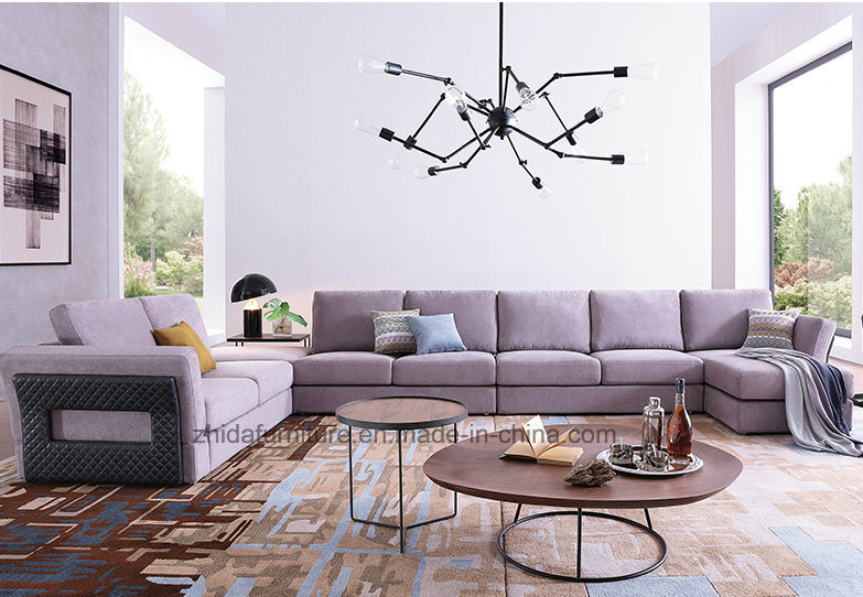 Hot Sale Modern Big Sectional Fabric Sofa Set
