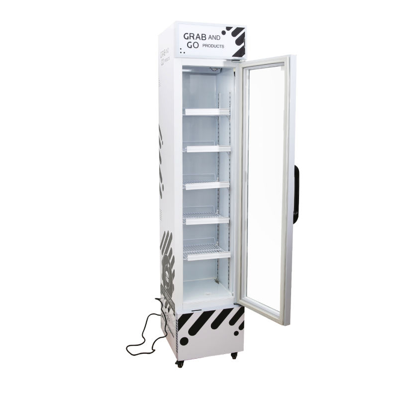 Promotion Upright Showcase Glass Door Slim Refrigerator Cooler