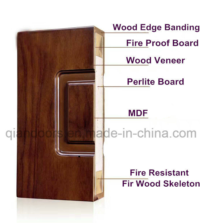 BS Certified Fireproof Wooden Door Hotel Fire Door