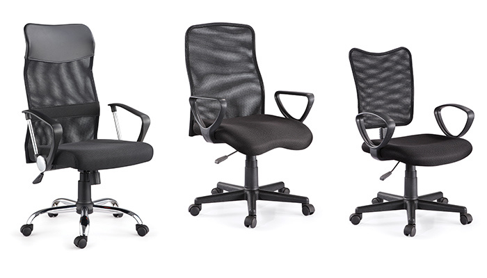 Modern Fabric Mesh Swivel Manger Executive Metal Office Chair