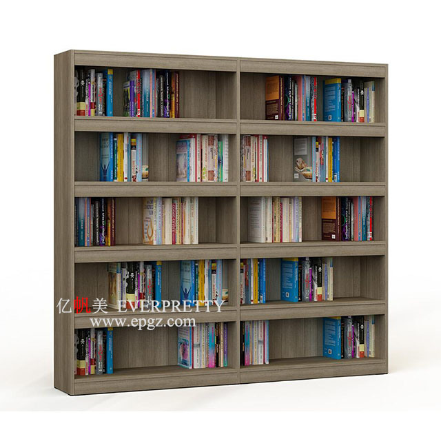 Single Side Bookshelf Library Shelving Wooden Book Storage Shelf
