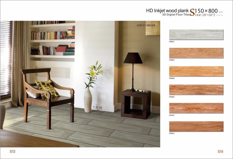 150X800 Non-Slip Wood Flooring Ceramic Tiles for Home Decoration