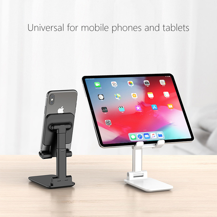 Desktop Phone/Tablet Stand Holder Adjustable Desktop iPad Stand Phone Holder Dock Compatible with iPad/Smartphone