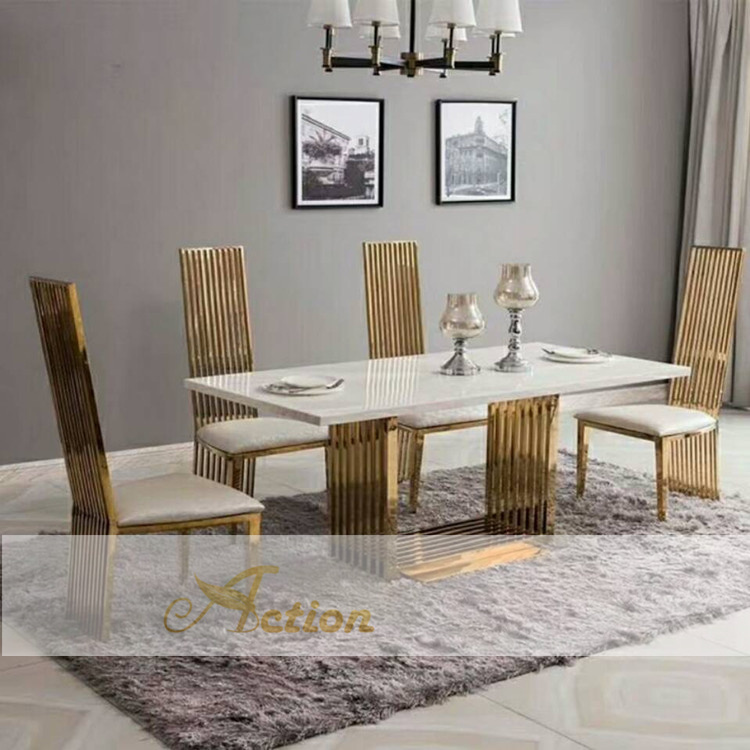 Hotel Sale&#160; Banquet Hall Gold Stainless Steel Dining&#160; Chair for Wedding