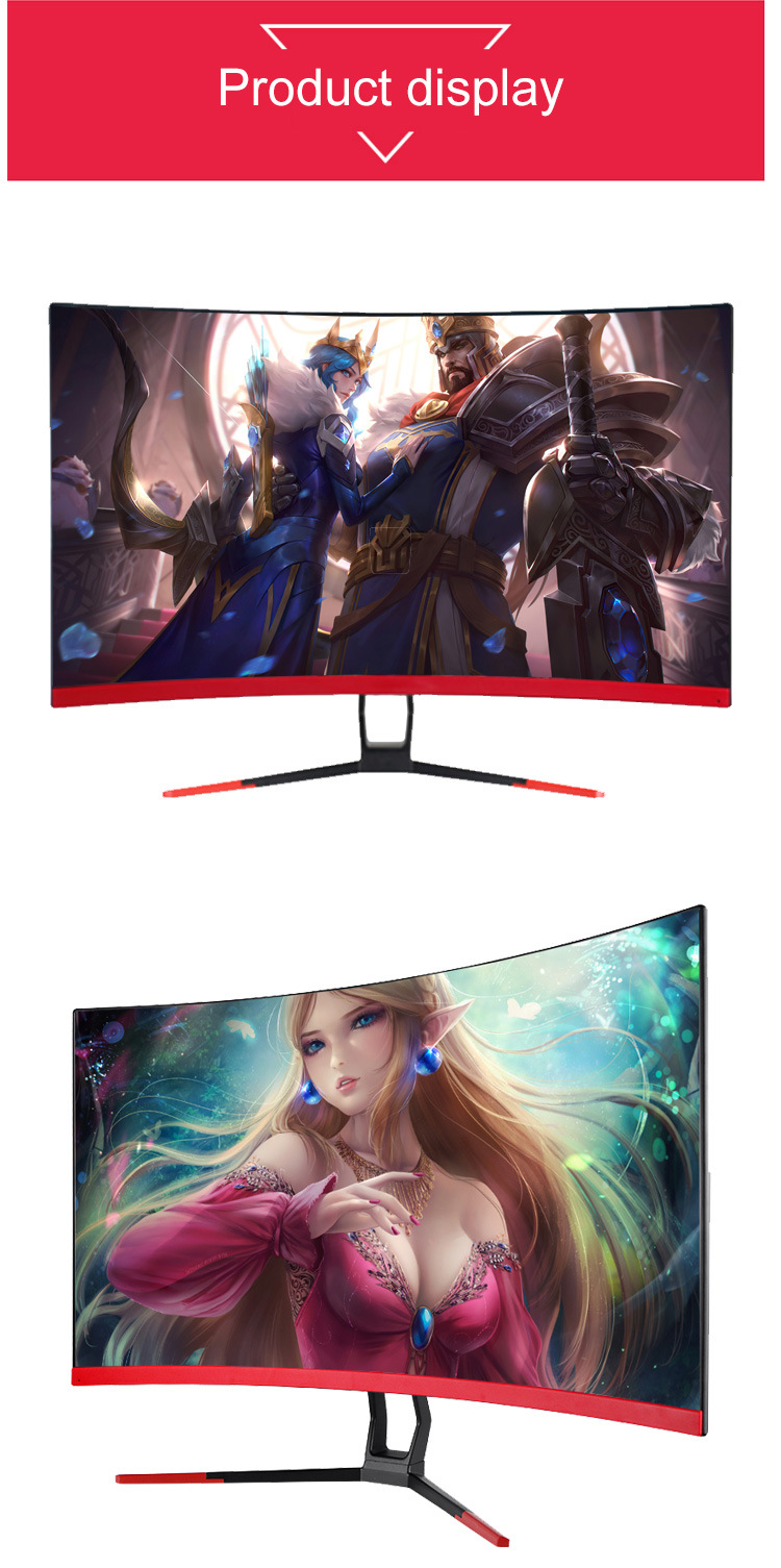 Factory Supply New Curved Surface IPS 27 Inch 1ms 144Hz Curved Gaming Monitor