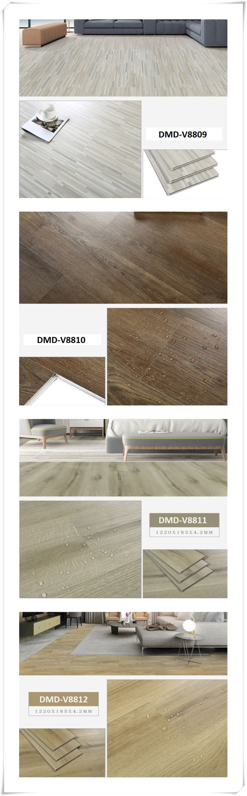 Wear-Resisitng Timber Floor Embossed Laminated Flooring 8 mm Laminate Floor