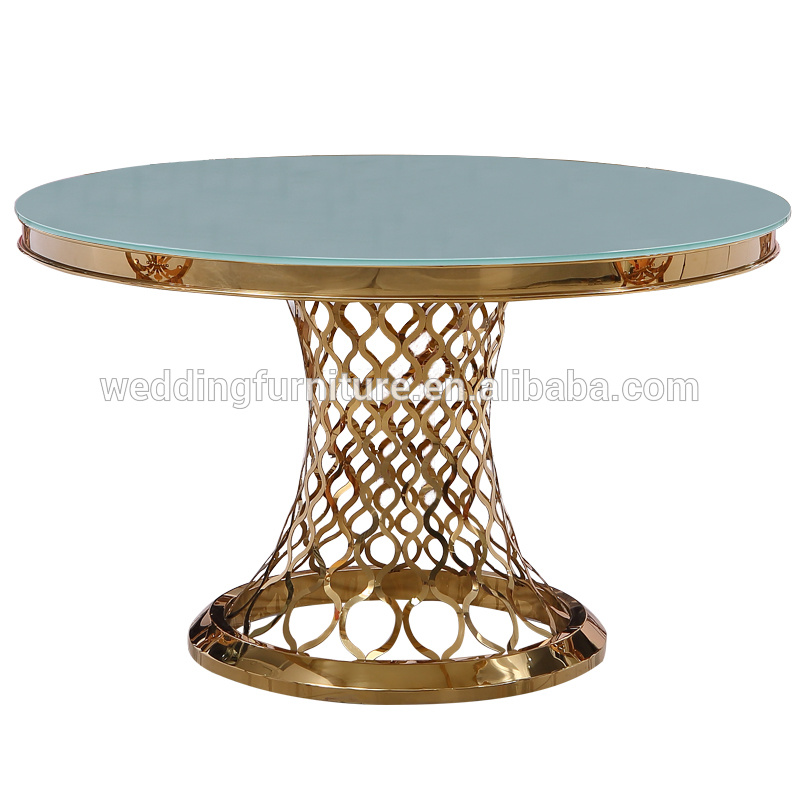 Round Shape Vintage Modern Coffee Table Set Gold Coffee Table