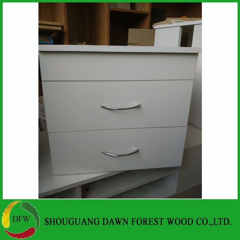 Panel Furniture Melamine Board Two Drawers Cabinet