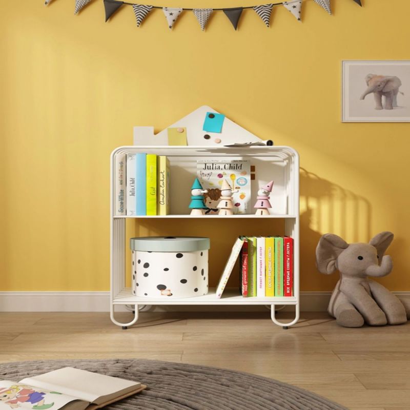 Steel Library Mobile Child Book Shelf in Green with 3 Shelf