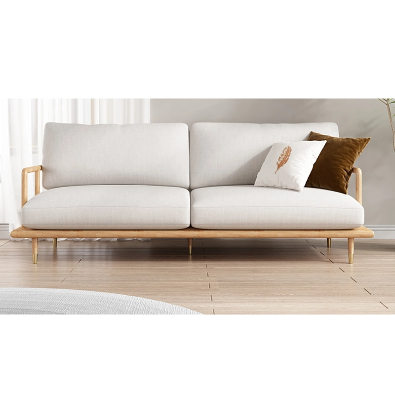 Nutural Style Wood Frame Sofa Living Room Modern Sofa Sets