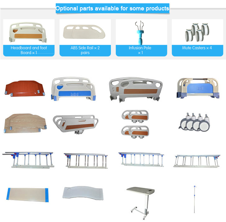Stainless Steel Single Crank Medical Hospital Bed