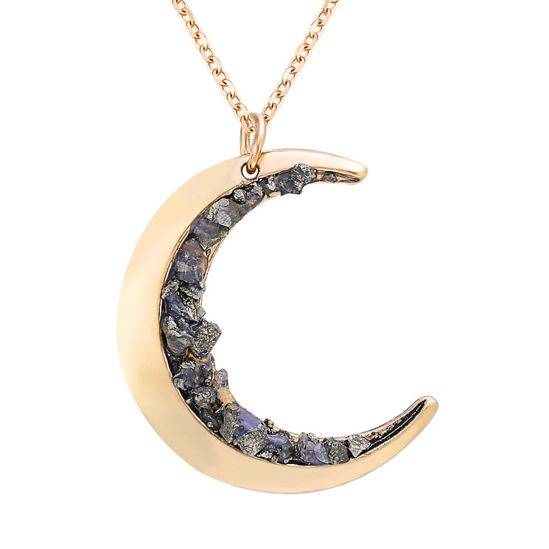 Celestial Jewelry Constellation Necklace Gold Crescent Moon Necklace for Mom Jewelry Gifts