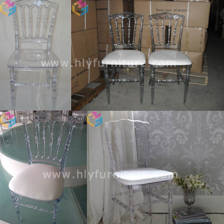 Outdoor Wedding Dining Crystal Clear Transparent Resin Acrylic Tiffany Chair