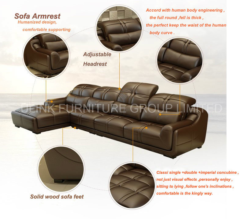 Modern Home Furniture Leather Low Back Public Leisure PU Sofa