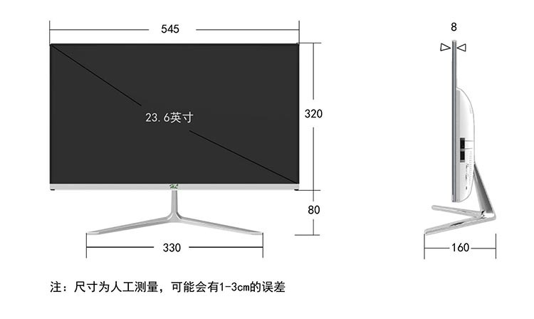 23.8 Curved All-in-One Touch LED TV Desktop 21.5 Inch All in One PC