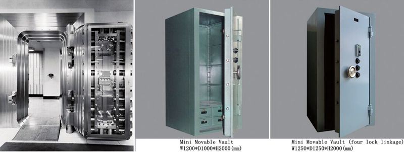 Stainless Steel Double Door Antidrilling Fireproof Mechanical Lock Vault Door/Safe