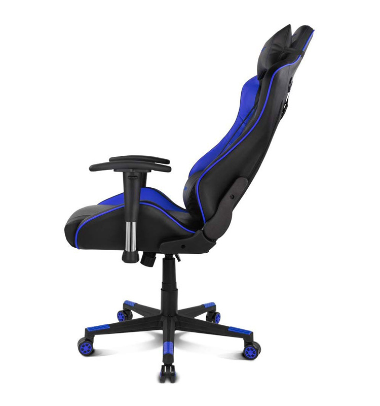 (ROJO-BU) Modern Blue PC Game Chair Office Computer Gaming Chair for Gamer