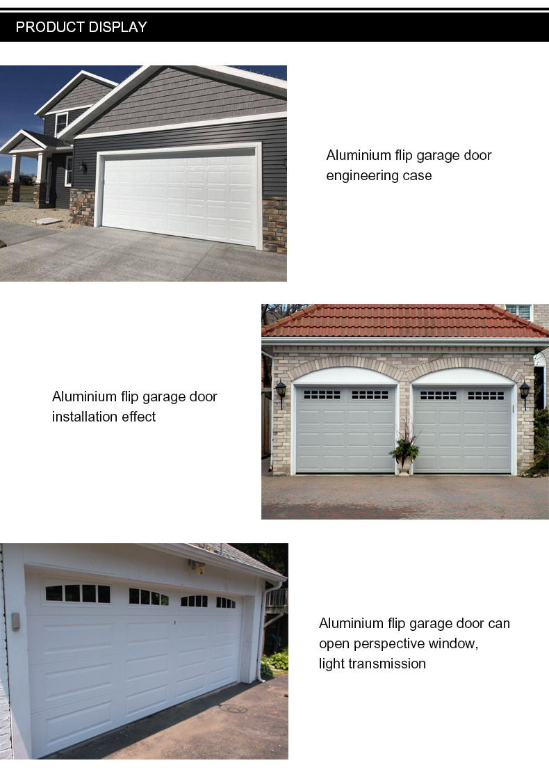 Full Glazed Garage Door Aluminum Sectional Garage Door