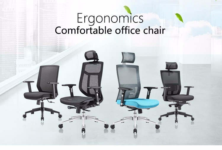 Full Mesh Nylon High Back Office Chairs with Adjustable Headrest