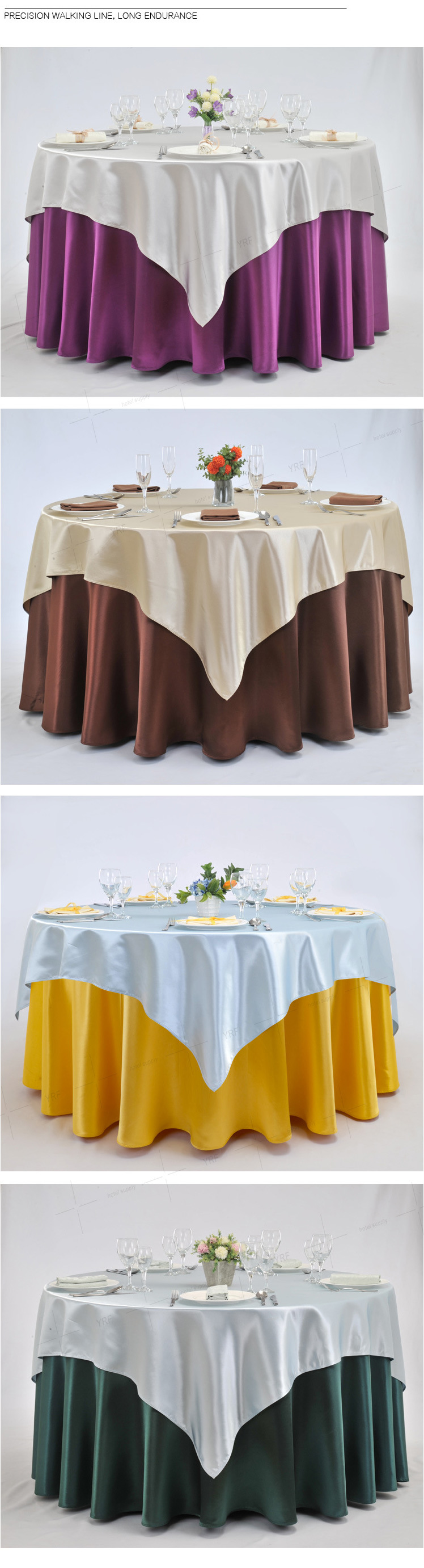Banquet Wedding Party Popular Printed Round Table Cloths for Round Tables
