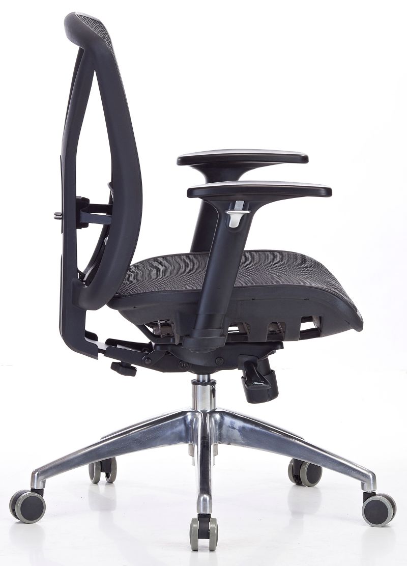 Middle Back Full Mesh Aluminum Base Office Manager Chair