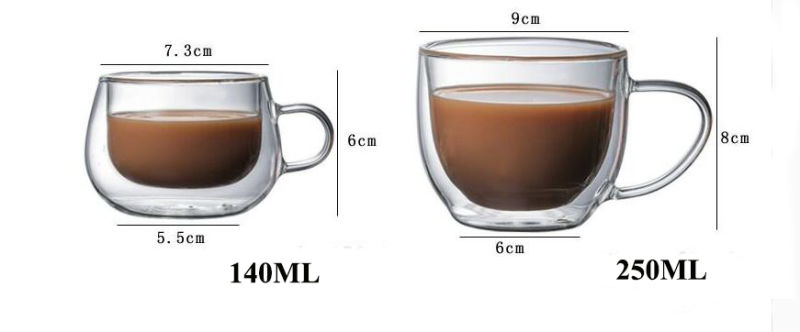 Double Wall Coffee Cup Espresso Coffee Cup Glass Coffee Cup Pyrex Coffee Cup Glass Cup