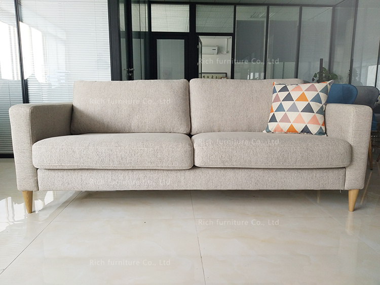 Modern Leisure Couch Velvet Fabric Living Room Kock Down Sofa Furniture