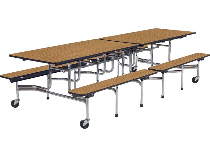 School Furniture Foldable Dining Table with Metal Frame 12 Seats