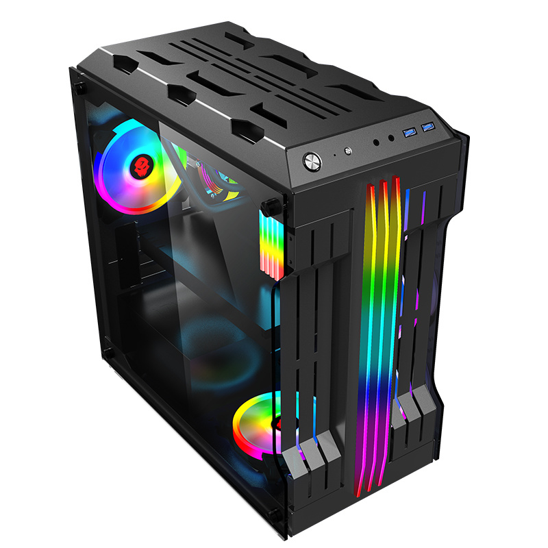 Best Selling Hot Model RGB Fan Micro ATX Desktop Computer Case for Gaming