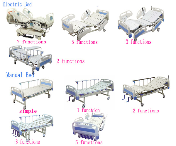Manual 4 Crank Hospital Beds Simple Beds for Patient