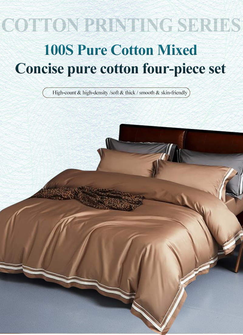 Wholesale Twin Bed Soft Bed Sheet Set Superior Quality 1000 Thread Count