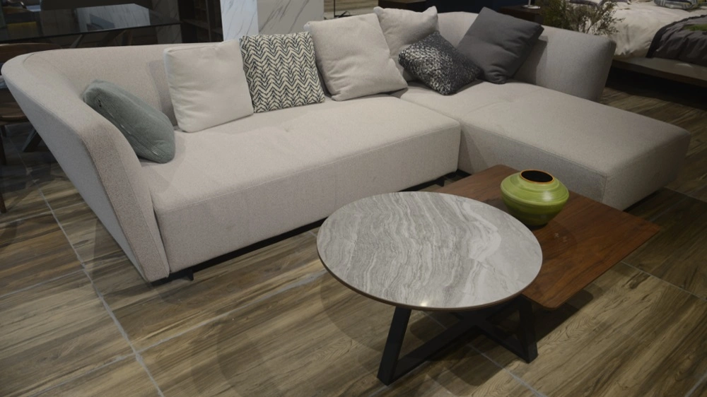 Italian Style Living Room Furniture Fabric Lounge Sofa Chaise Sofa